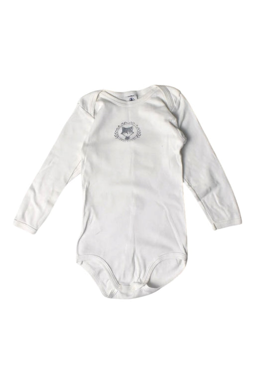 A White Long Sleeve Bodysuits from Petit Bateau in size 18-24M for neutral. (Front View)