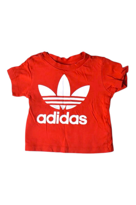 A Red Short Sleeve T Shirts from Adidas in size 6-12M for boy. (Front View)
