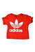 A Red Short Sleeve T Shirts from Adidas in size 6-12M for boy. (Front View)