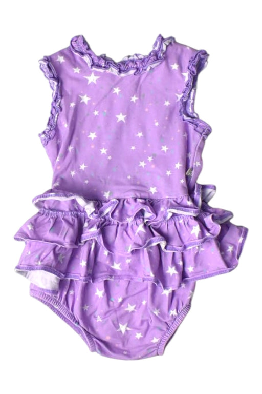 A Purple Sleeveless Rompers from Oeteo in size 6-12M for girl. (Front View)