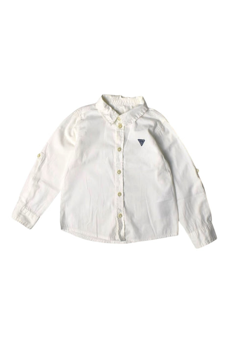 A White Long Sleeve Shirts from Guess in size 2T for boy. (Front View)