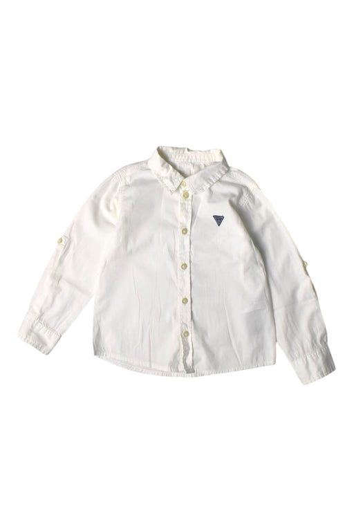 A White Long Sleeve Shirts from Guess in size 2T for boy. (Front View)
