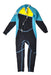 A Blue Wetsuits from Scuba Donkey in size 6T for neutral. (Back View)