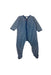 A Blue Onesies from Petit Bateau in size 12-18M for neutral. (Front View)