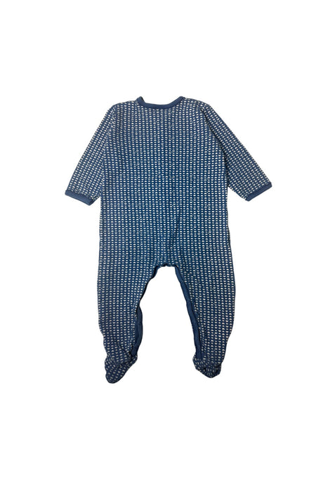 A Blue Onesies from Petit Bateau in size 12-18M for neutral. (Back View)