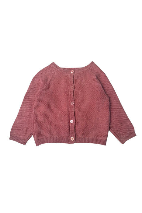 A Burgundy Cardigans from Wheat in size 6-12M for girl. (Front View)