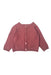 A Burgundy Cardigans from Wheat in size 6-12M for girl. (Front View)