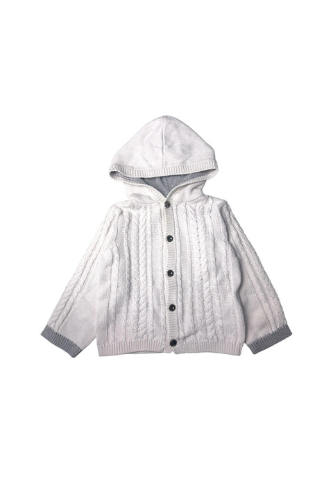 A White Cardigans from Jacadi in size 2T for neutral. (Front View)