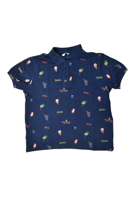 A Navy Short Sleeve Polos from Mayoral in size 9Y for boy. (Front View)