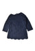 A Navy Long Sleeve Dresses from Jacadi in size 2T for girl. (Back View)