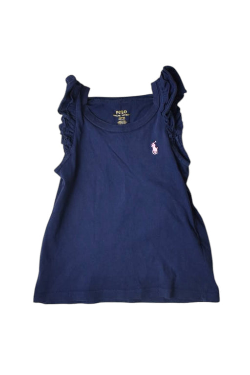 A Navy Sleeveless Tops from Polo Ralph Lauren in size 2T for girl. (Front View)
