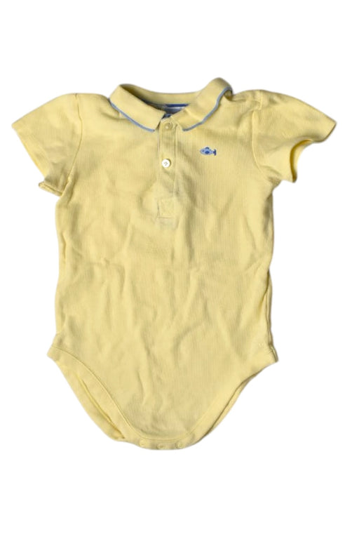 A Yellow Short Sleeve Bodysuits from Janie & Jack in size 12-18M for boy. (Front View)
