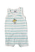 A White Sleeveless Rompers from Petit Bateau in size 0-3M for neutral. (Front View)
