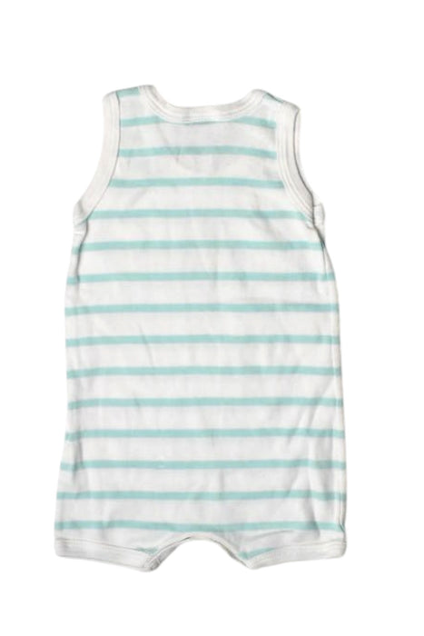 A White Sleeveless Rompers from Petit Bateau in size 0-3M for neutral. (Back View)