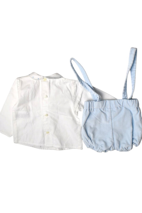 A White Overall Sets from Paz Rodriguez in size 6-12M for boy. (Back View)