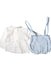 A White Overall Sets from Paz Rodriguez in size 6-12M for boy. (Back View)