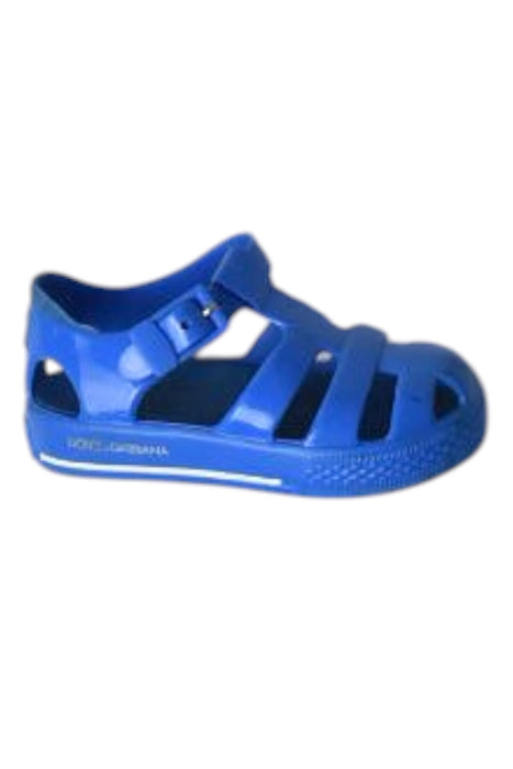A Blue Sandals from Dolce & Gabbana in size 12-18M for boy. (Front View)