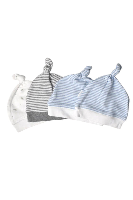 A Grey Beanies from Purebaby in size 0-3M for neutral. (Front View)