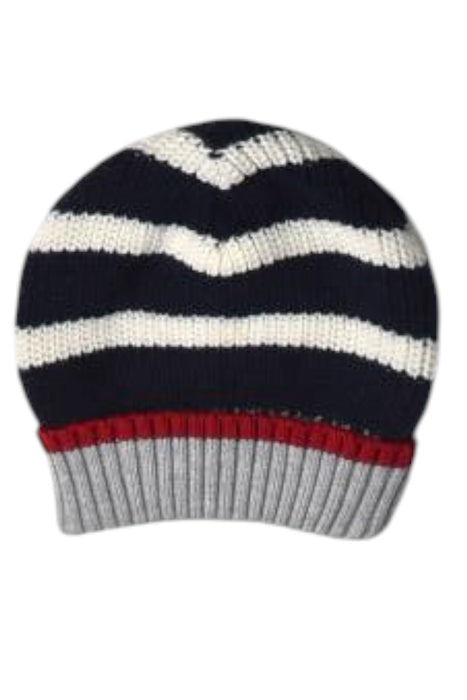 A Navy Winter Hats from Purebaby in size O/S for boy. (Front View)
