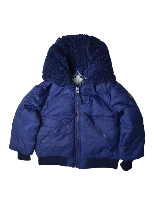 A Blue Puffer/Quilted Jackets from Chateau de Sable in size 3T for boy. (Front View)