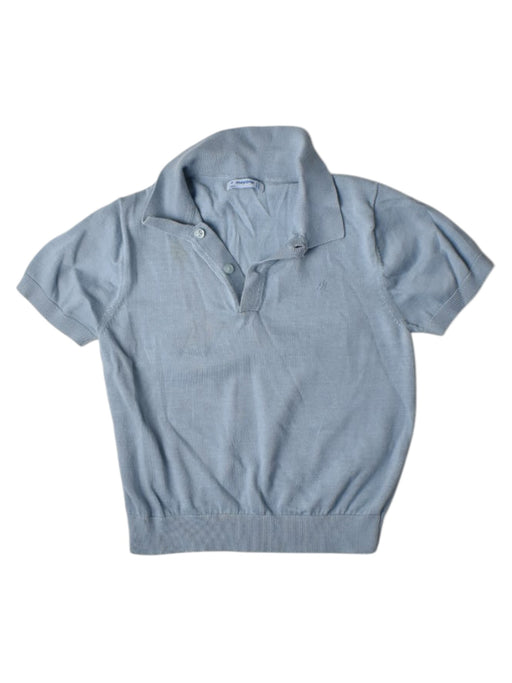 A Blue Short Sleeve Polos from Mayoral in size 5T for boy. (Front View)