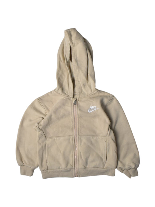 A Beige Zippered Sweatshirts from Nike in size 4T for neutral. (Front View)