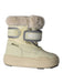 A Ivory Winter Boots from Moon Boot in size 5T for girl. (Front View)