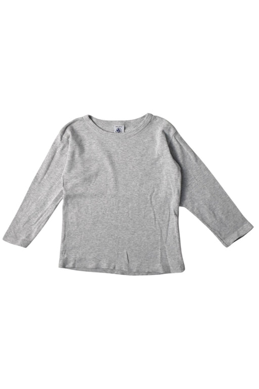 A Grey Long Sleeve T Shirts from Petit Bateau in size 3T for neutral. (Front View)