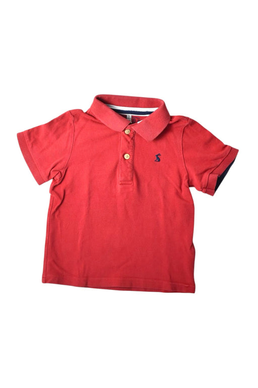 A Red Short Sleeve Polos from Joules in size 4T for boy. (Front View)