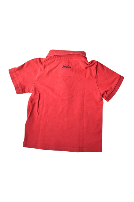 A Red Short Sleeve Polos from Joules in size 4T for boy. (Back View)