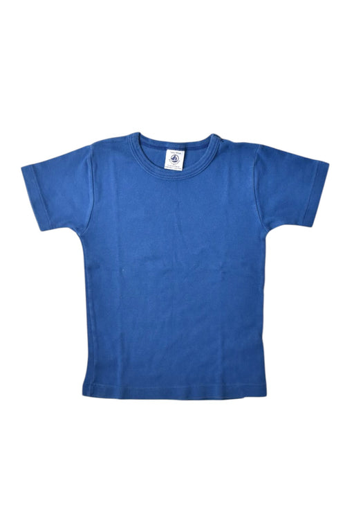 A Blue Short Sleeve T Shirts from Petit Bateau in size 3T for boy. (Front View)