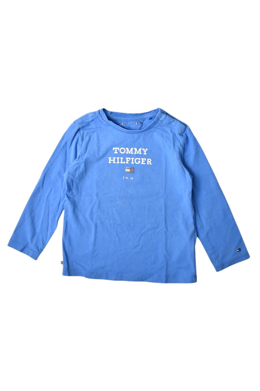 A Blue Long Sleeve T Shirts from Tommy Hilfiger in size 2T for boy. (Front View)