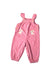 A Pink Long Overalls from Jojo Maman Bébé in size 6-12M for girl. (Front View)