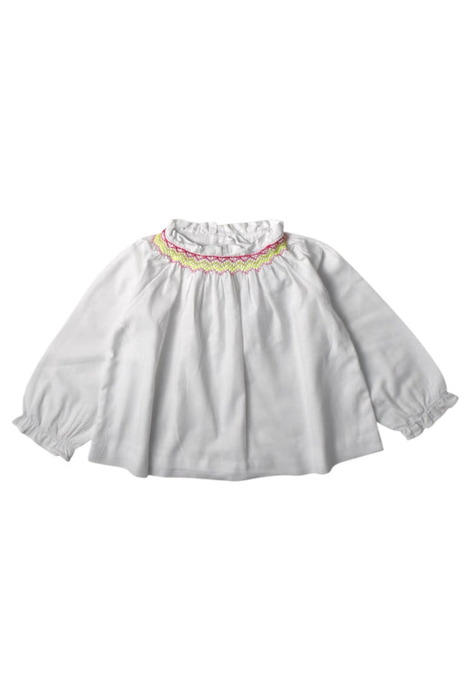 A White Long Sleeve Shirts from Jacadi in size 2T for girl. (Front View)