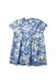 A Blue Short Sleeve Dresses from Petit Bateau in size 2T for girl. (Front View)