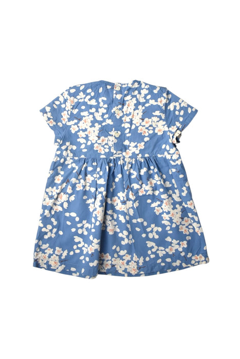 A Blue Short Sleeve Dresses from Petit Bateau in size 2T for girl. (Back View)