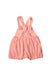 A Pink Overall Shorts from Petit Bateau in size 2T for girl. (Back View)