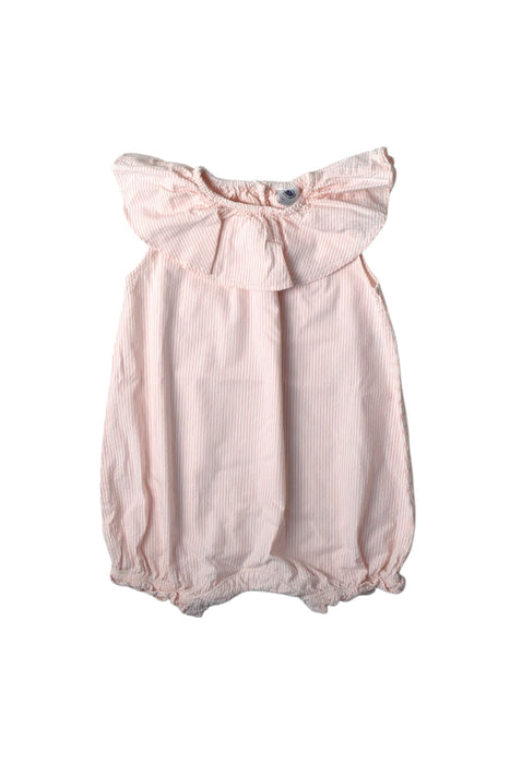 A Pink Sleeveless Rompers from Petit Bateau in size 2T for girl. (Front View)