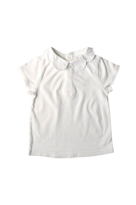 A White Short Sleeve Tops from Jacadi in size 2T for girl. (Front View)
