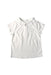A White Short Sleeve Tops from Jacadi in size 2T for girl. (Front View)
