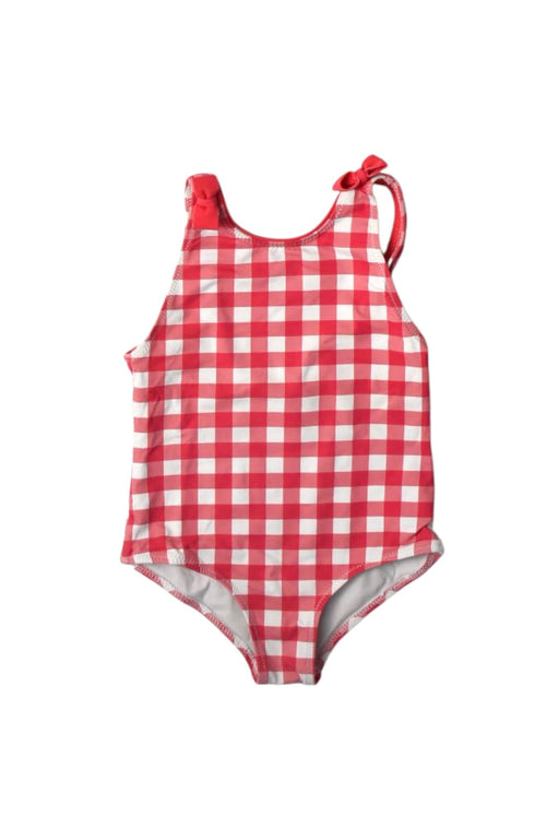 A Red Swimsuits from Jacadi in size 2T for girl. (Front View)