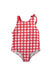 A Red Swimsuits from Jacadi in size 2T for girl. (Front View)