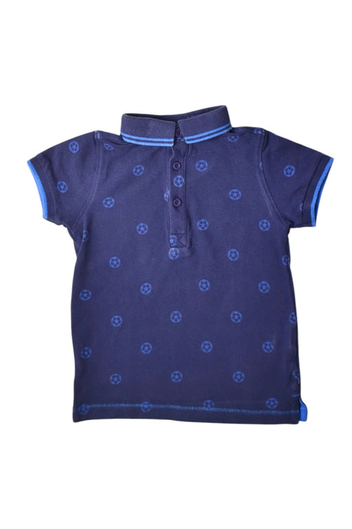 A Navy Short Sleeve Polos from Mothercare in size 2T for boy. (Front View)