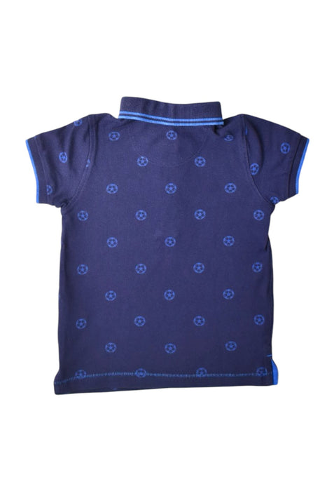 A Navy Short Sleeve Polos from Mothercare in size 2T for boy. (Back View)