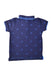 A Navy Short Sleeve Polos from Mothercare in size 2T for boy. (Back View)