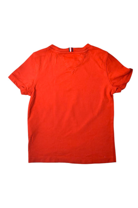 A Red Short Sleeve T Shirts from Tommy Hilfiger in size 3T for boy. (Back View)