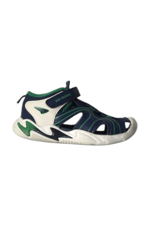 A Navy Sandals from Dr. Kong in size 5T for boy. (Front View)