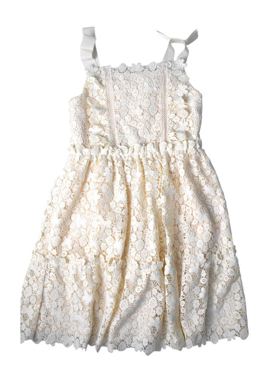 A Ivory Sleeveless Dresses from Self-portrait in size 12Y for girl. (Front View)
