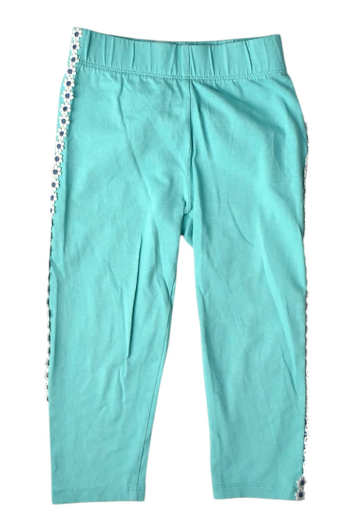 A Teal Leggings from Kite in size 5T for girl. (Front View)