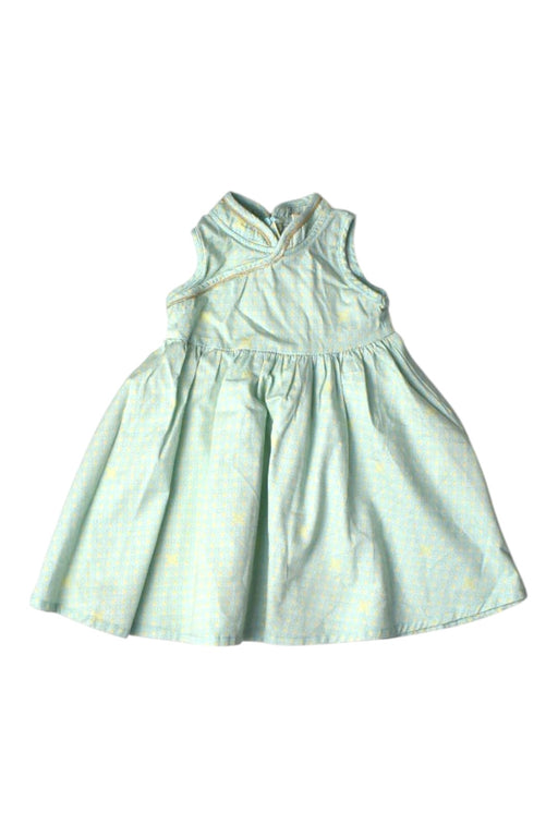 A Green Sleeveless Dresses from Elly in size 12-18M for girl. (Front View)